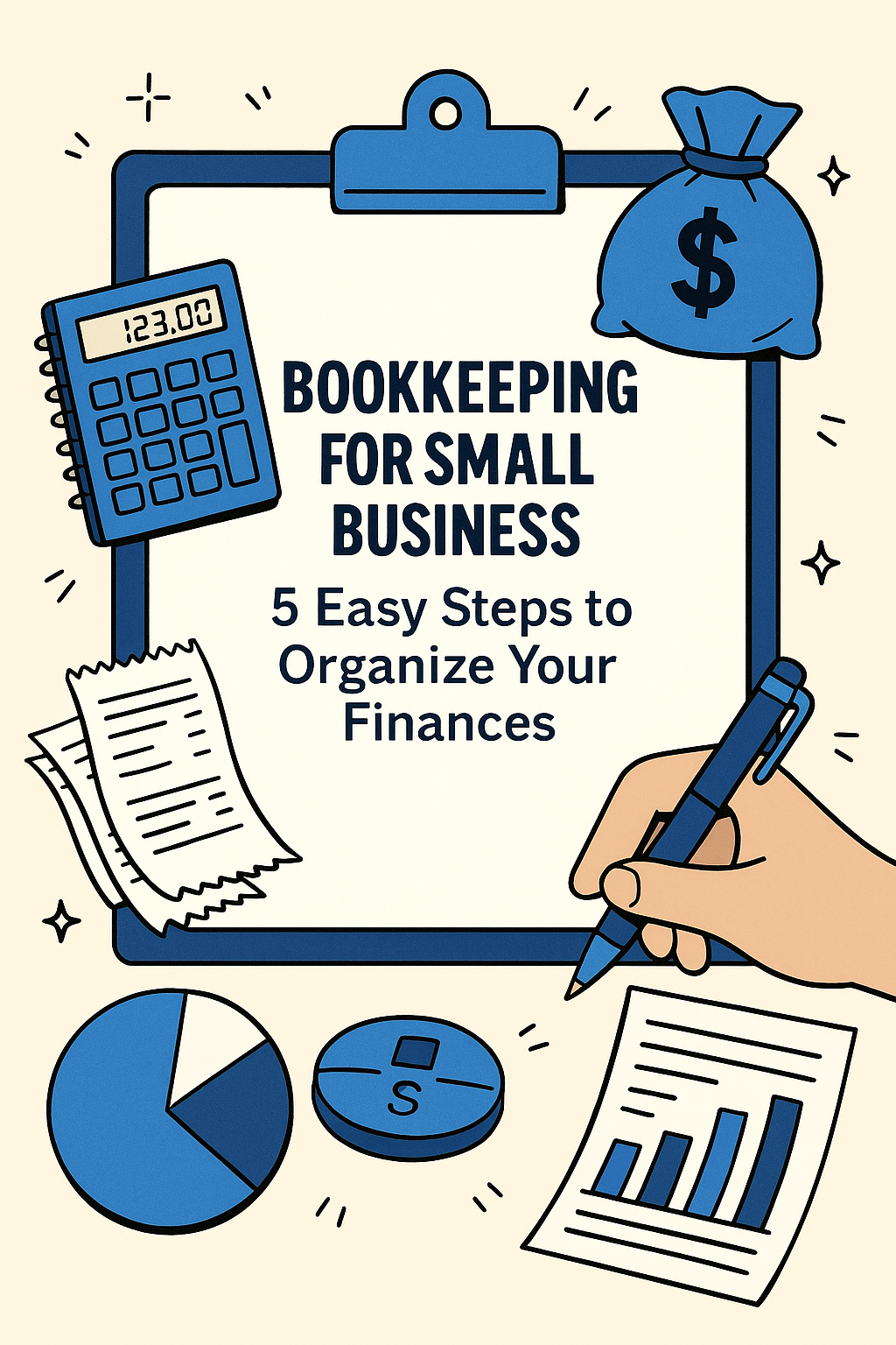 5 steps to organize your small business finances.