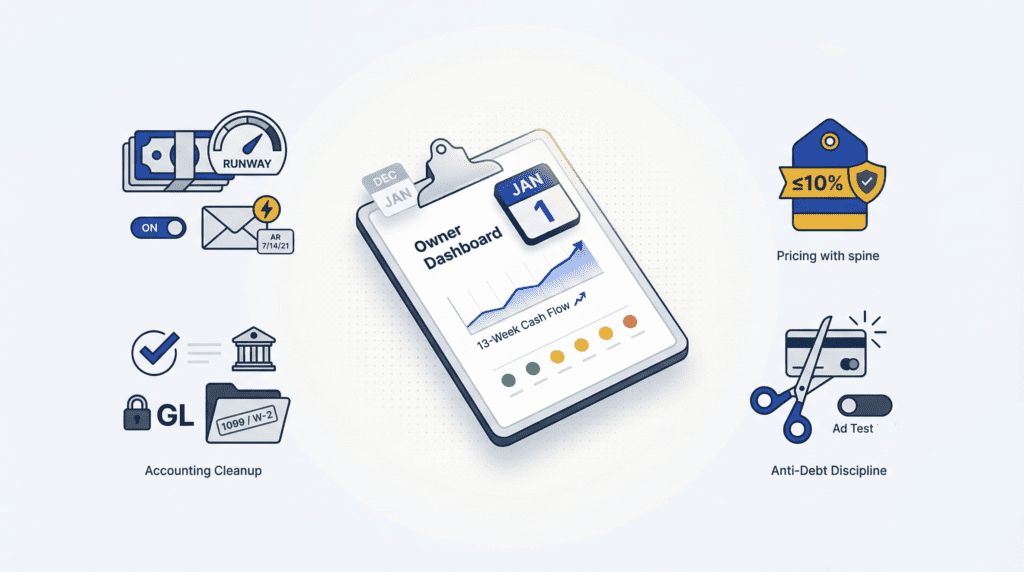 No BS business owner checklist to avoid debt.