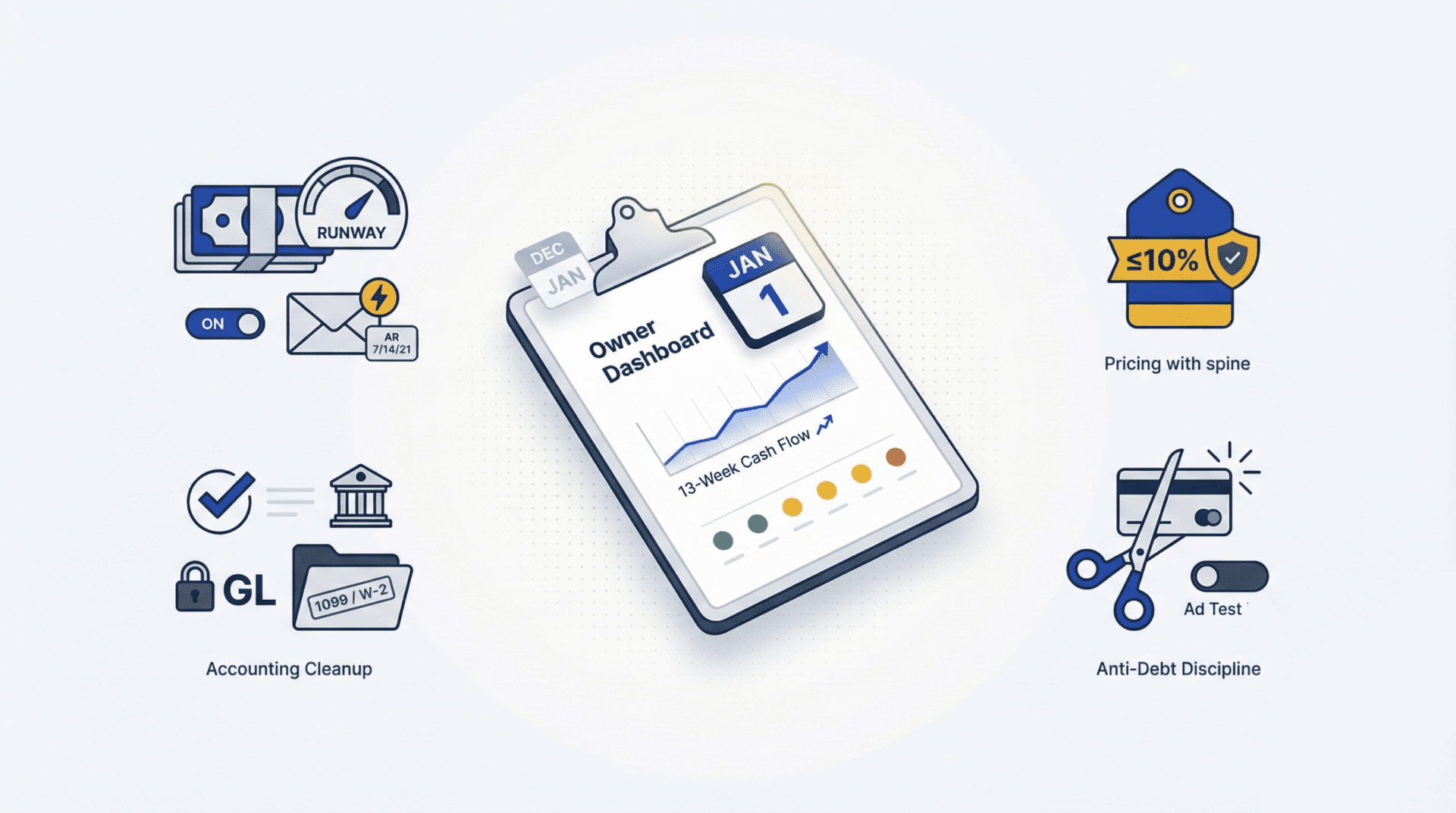 No BS business owner checklist to avoid debt.